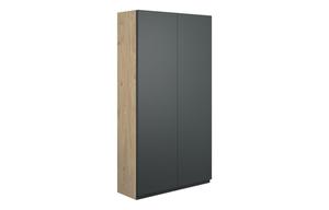 Clarence 600mm Slim 2 Door Storage Unit - Matt Graphite Grey (Oak Cab)